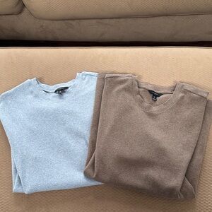 Men's Gray and Brown Sweater Short sleeve shirts. NWOT